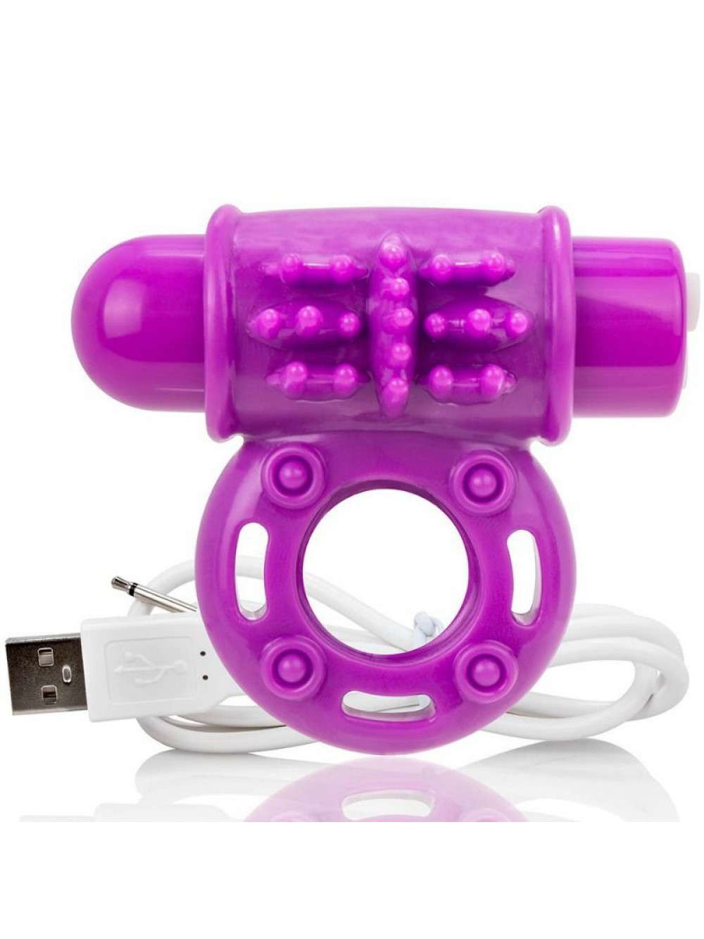 SCREAMING O VIBRATING RECHARGEABLE RING O WOW PURPLE